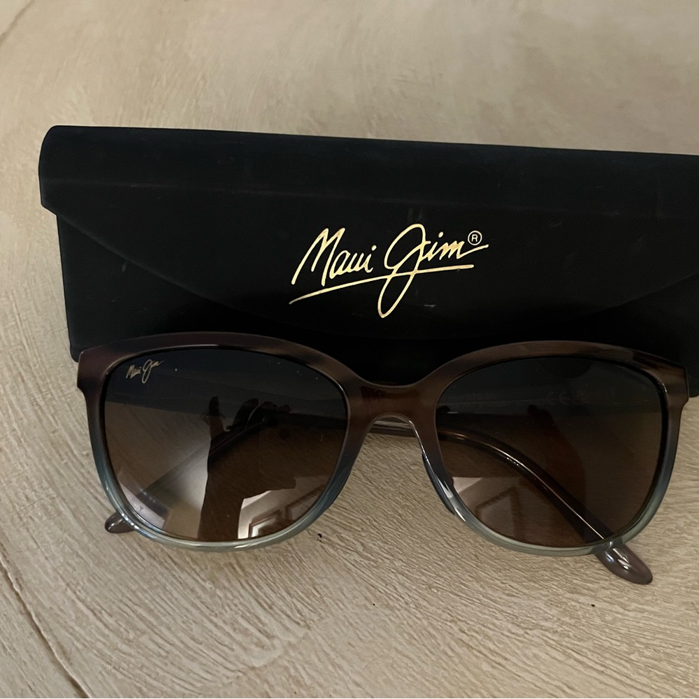 Maui Jim Sandstone and Blue Sunglasses